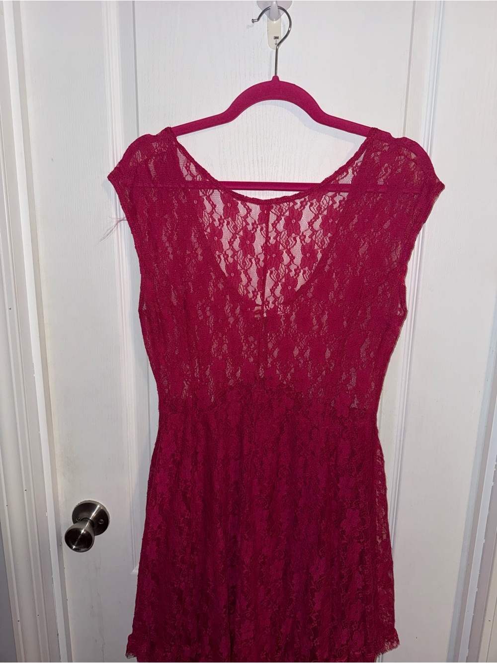 Pink lace dress